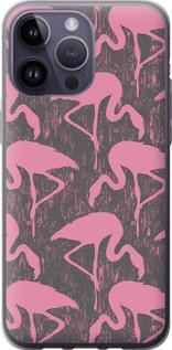 Чехол на iPhone 14 Pro Max Vintage-Flamingos