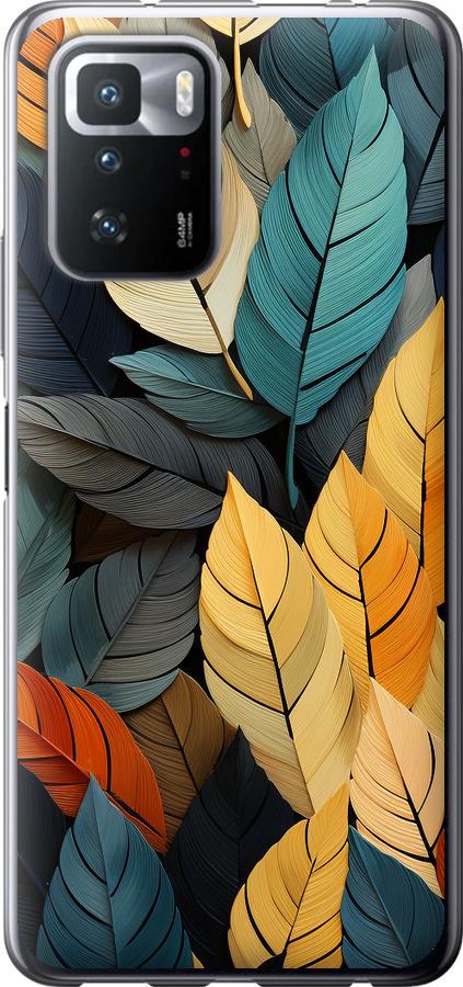 Чехол на Xiaomi Poco X3 GT Кольорове листя