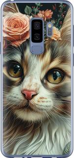 Чехол на Samsung Galaxy S9 Plus Cats and flowers