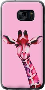 Чехол на Samsung Galaxy S7 G930F Розовая жирафа