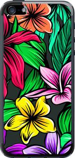 Чехол на iPhone SE Тропические цветы 1