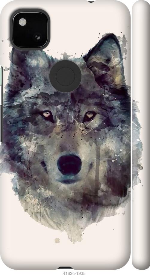 Чехол на Google Pixel 4A Волк-арт