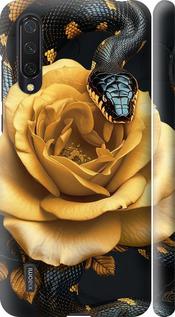 Чехол на Xiaomi Mi 9 Lite Black snake and golden rose
