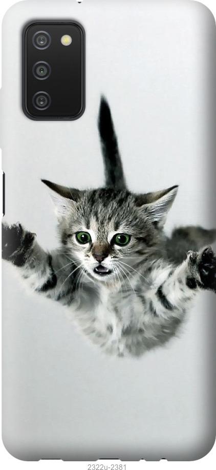 Чехол на Samsung Galaxy A03s A037F Летящий котёнок