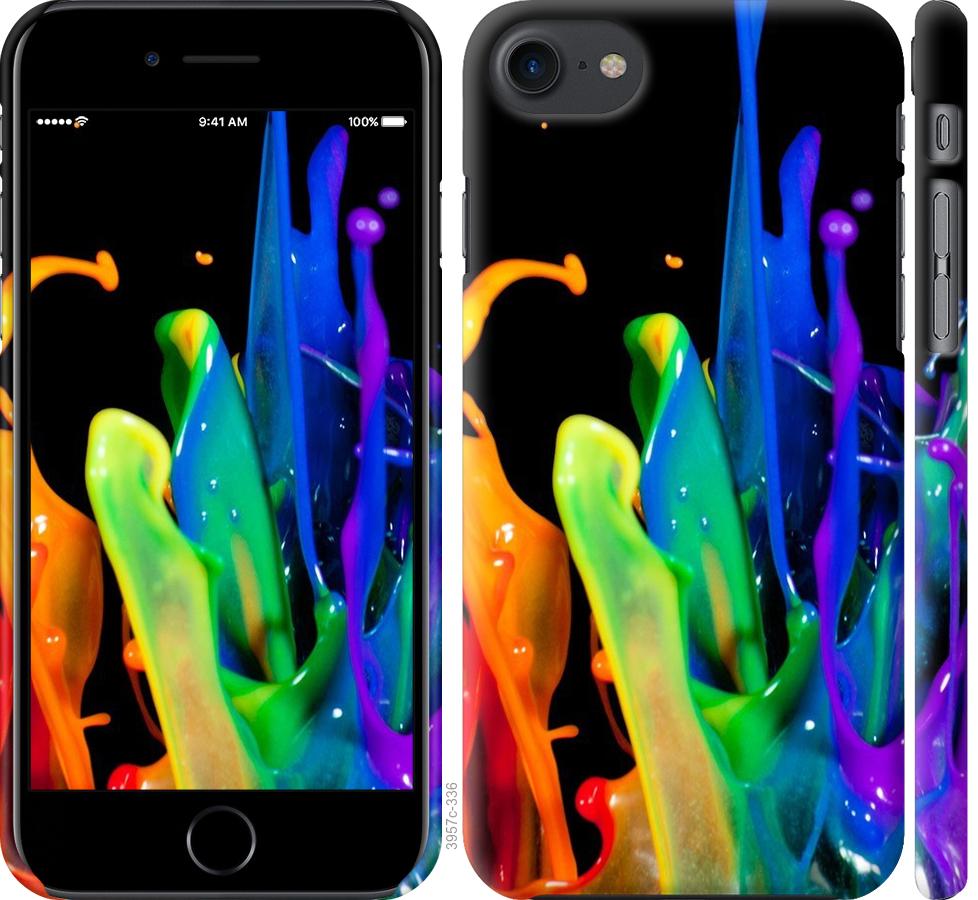 Чехол на iPhone 7 брызги краски