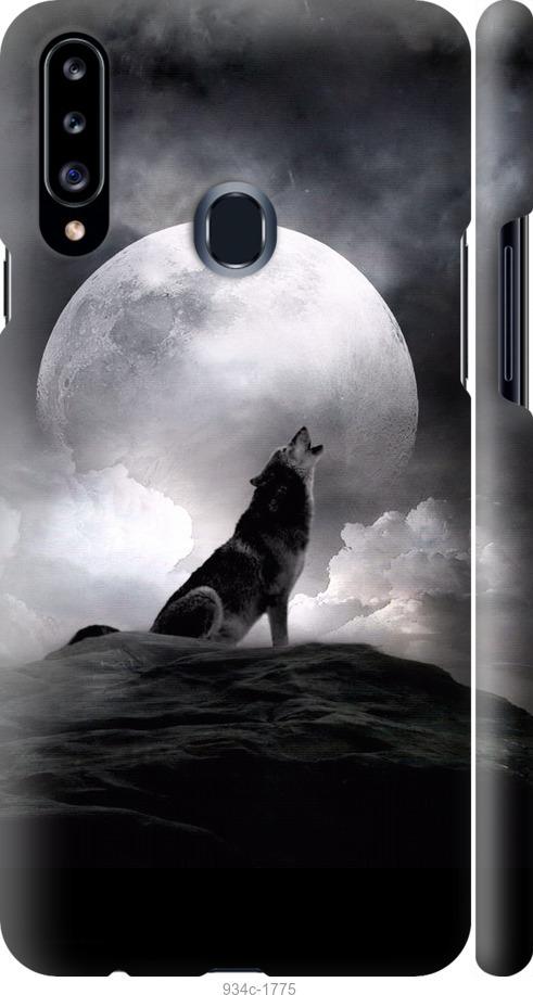 Чехол на Samsung Galaxy A20s A207F Воющий волк