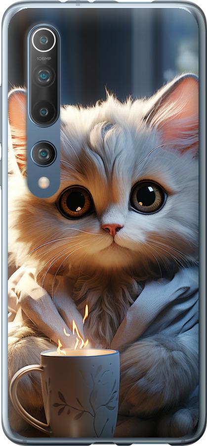 Чехол на Xiaomi Mi 10 Pro White cat