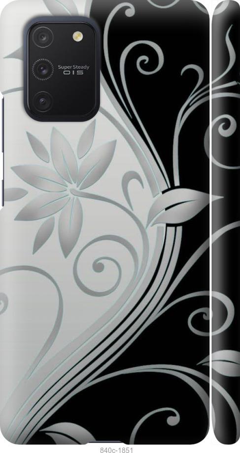 Чехол на Samsung Galaxy S10 Lite 2020 Цветы на чёрно-белом фоне