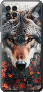 Чехол на Samsung Galaxy M32 M325F Wolf and flowers