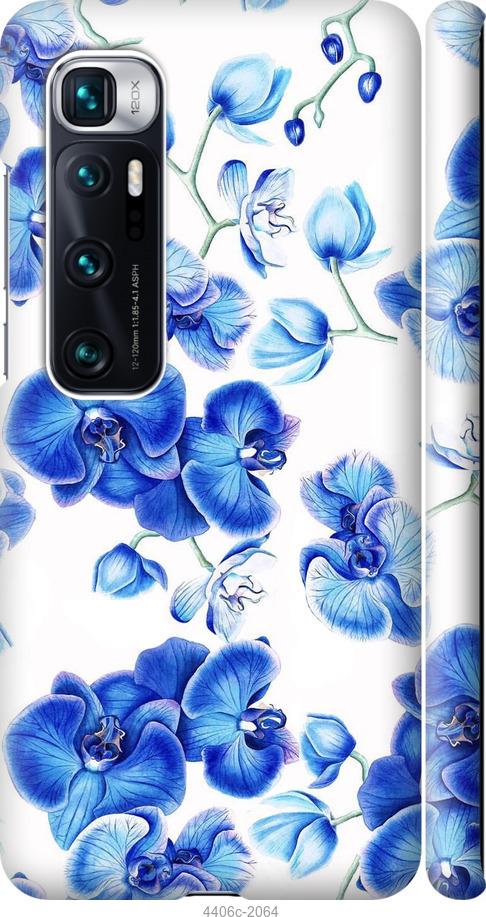Чехол на Xiaomi Mi 10 Ultra Голубые орхидеи