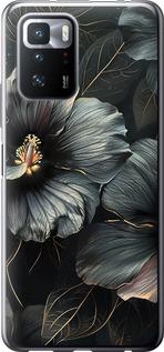 Чехол на Xiaomi Poco X3 GT Черные цветы