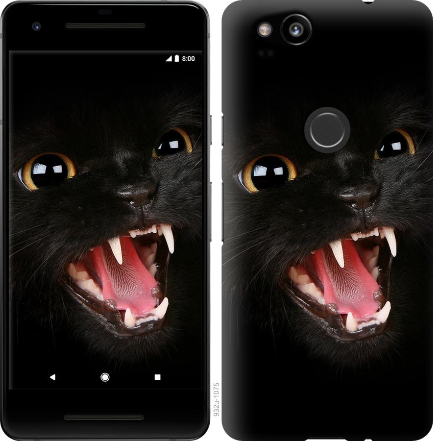 Чехол на Google Pixel 2 Чёрная кошка