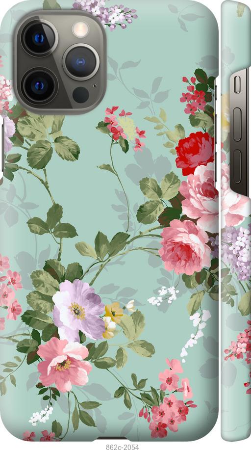 Чехол на iPhone 12 Pro Max Цветочные обои 2