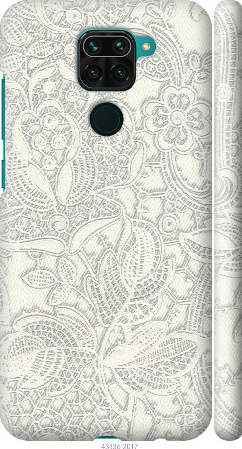 Чехол на Xiaomi Redmi Note 9 Белое кружево