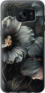 Чехол на Samsung Galaxy S7 Edge G935F Черные цветы