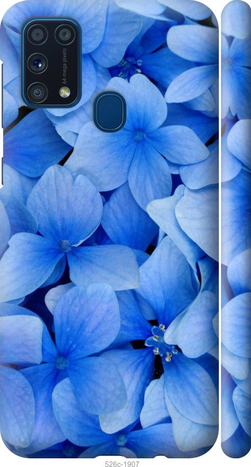 Чехол на Samsung Galaxy M31 M315F Синие цветы