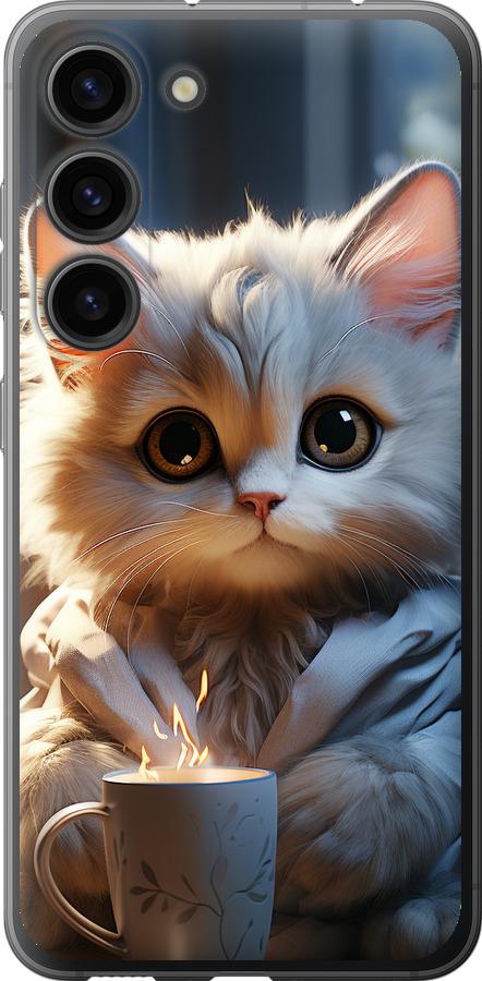 Чехол на Samsung Galaxy S23 White cat