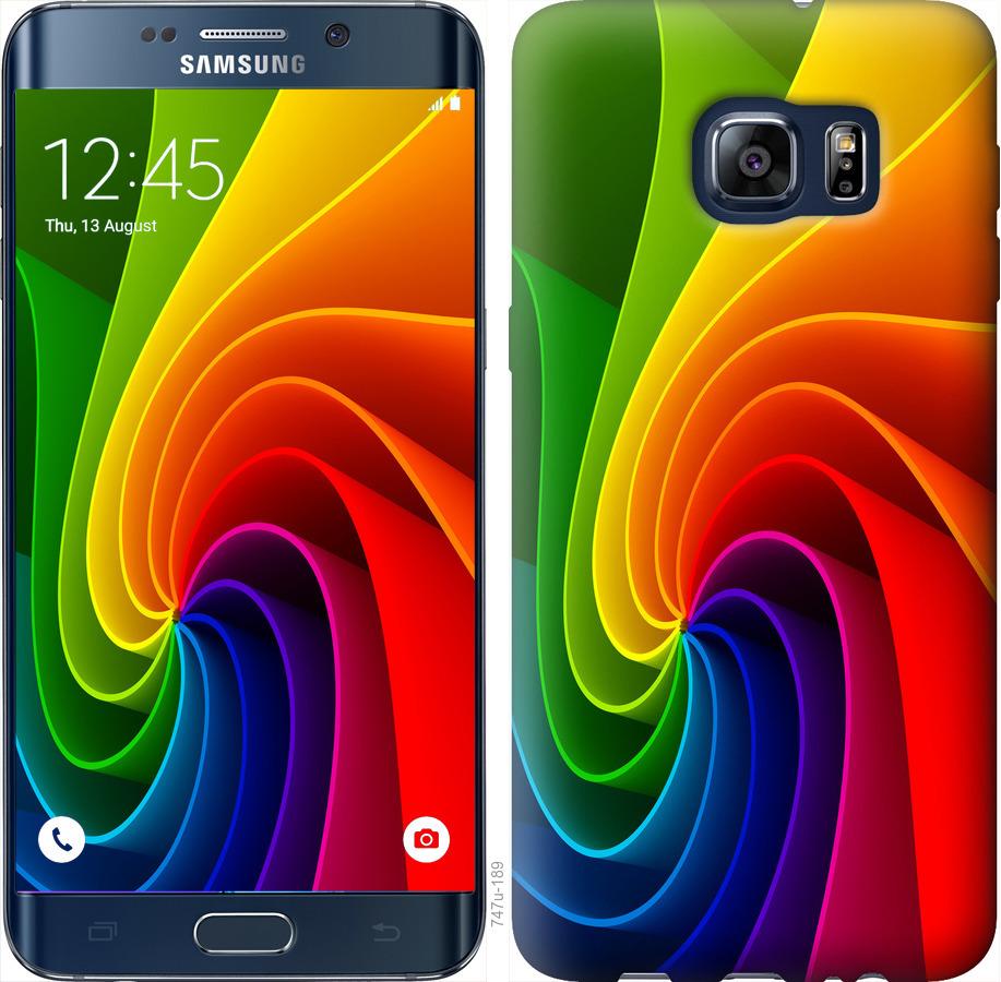 Чехол на Samsung Galaxy S6 Edge Plus G928 Радужный вихрь