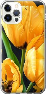 Чехол на iPhone 12 Желтые тюльпаны