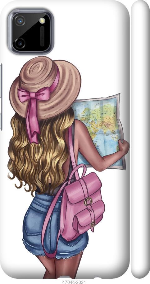 Чехол на Realme C11 2020 Девушка с картой