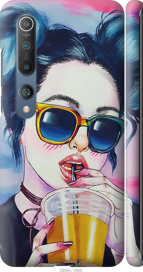 Чехол на Xiaomi Mi 10 Арт-девушка в очках