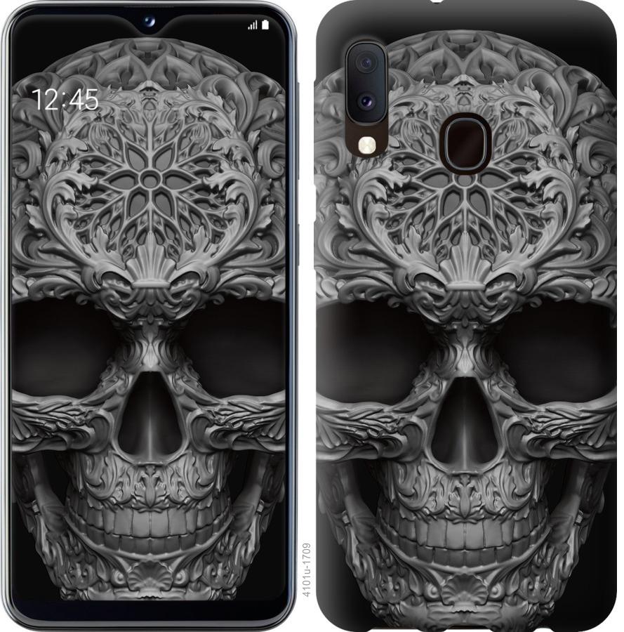 Чехол на Samsung Galaxy A20e A202F skull-ornament