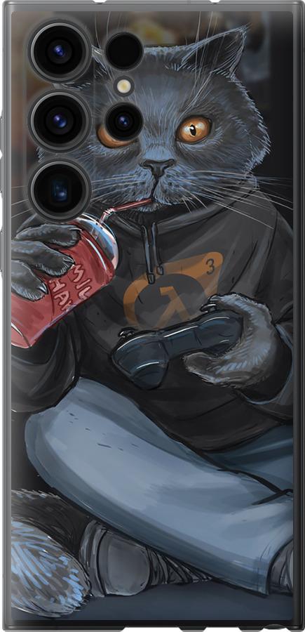 Чехол на Samsung Galaxy S23 Ultra gamer cat