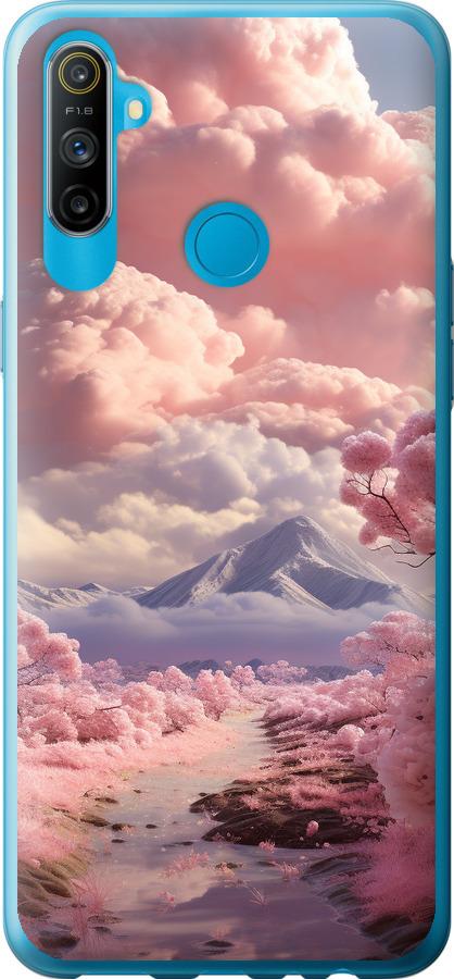 Чехол на Realme C3 Розовые облака