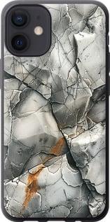 Чехол на iPhone 12 Mini Серый мрамор