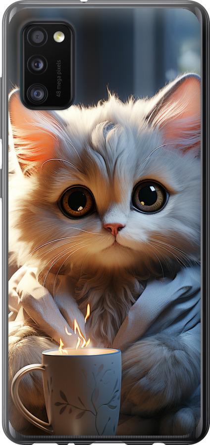 Чехол на Samsung Galaxy A41 A415F White cat