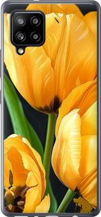 Чехол на Samsung Galaxy A42 A426B Желтые тюльпаны