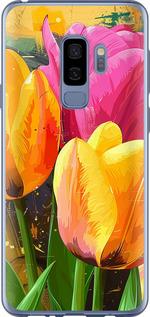 Чехол на Samsung Galaxy S9 Plus Нарисованные тюльпаны