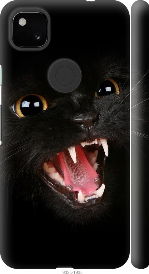 Чехол на Google Pixel 4A Чёрная кошка