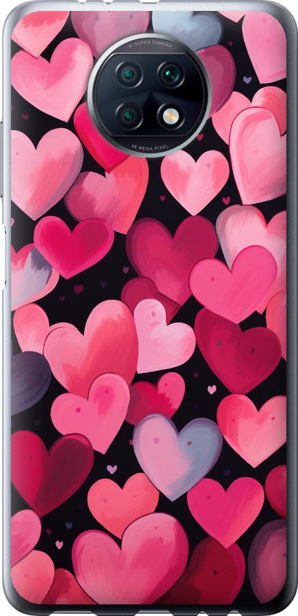 Чехол на Xiaomi Redmi Note 9T Сердечки 4