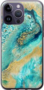 Чехол на iPhone 14 Pro Max Green marble