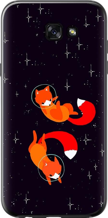 Чехол на Samsung Galaxy A7 (2017) Лисички в космосе