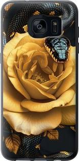 Чехол на Samsung Galaxy S7 Edge G935F Black snake and golden rose