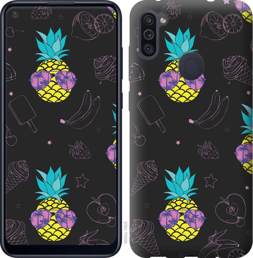 Чехол на Samsung Galaxy A11 A115F Summer ananas