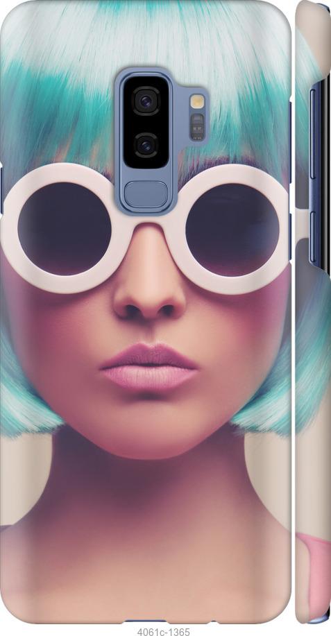 Чехол на Samsung Galaxy S9 Plus Синеволосая девушка в очках