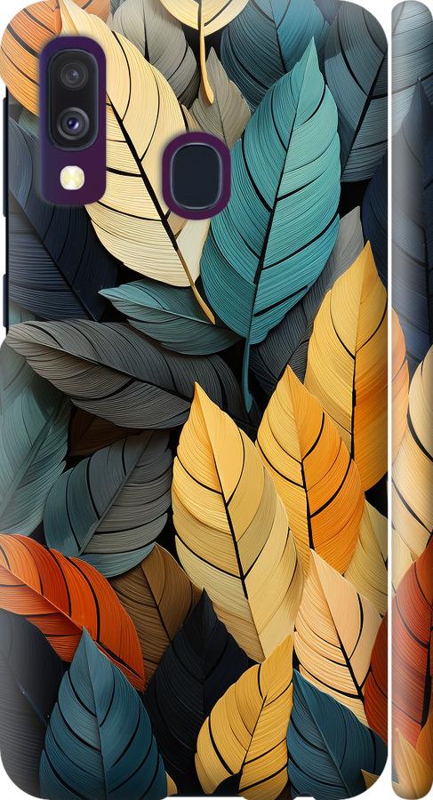Чехол на Samsung Galaxy A40 2019 A405F Кольорове листя