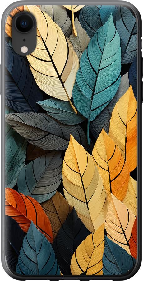 Чехол на iPhone XR Кольорове листя