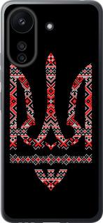 Чехол на Xiaomi Redmi 13C Герб - вышиванка на черном фоне