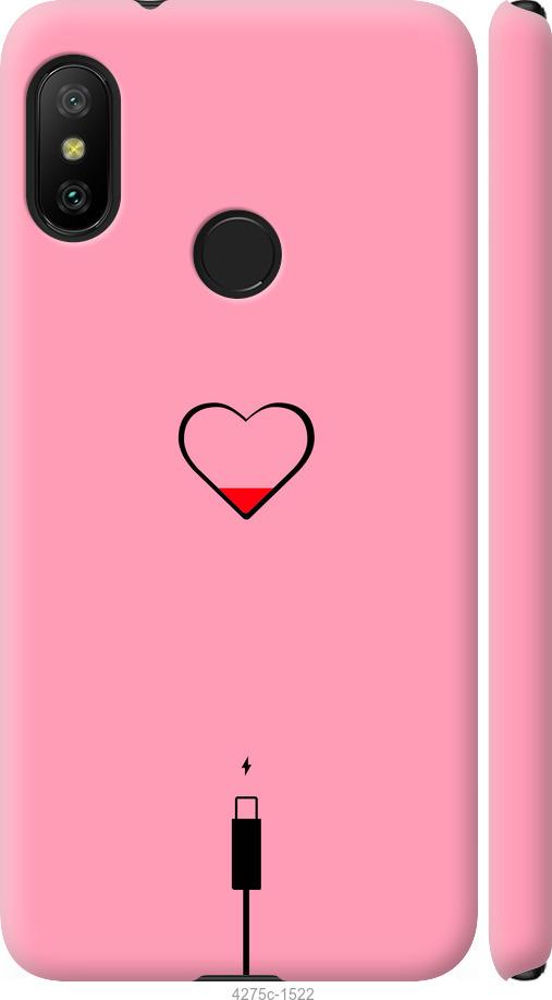 Чехол на Xiaomi Redmi 6 Pro Подзарядка сердца1