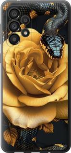 Чехол на Samsung Galaxy A33 5G A336B Black snake and golden rose