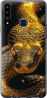 Чехол на Samsung Galaxy A20s A207F Golden snake