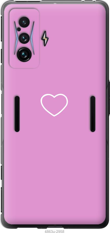 Чехол на Xiaomi Poco F4 GT Сердце 2