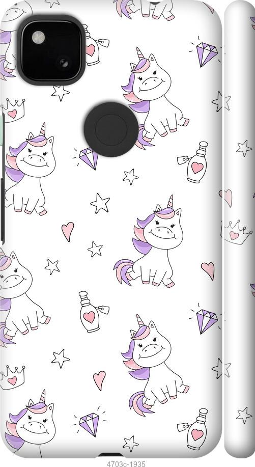 Чехол на Google Pixel 4A Единорожка v2