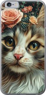 Чехол на iPhone 6s Cats and flowers
