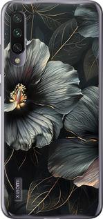 Чехол на Xiaomi Mi A3 Черные цветы