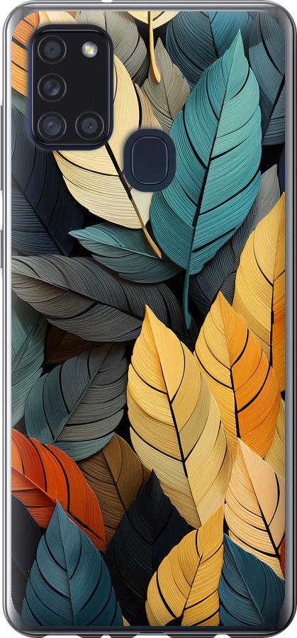 Чехол на Samsung Galaxy A21s A217F Кольорове листя